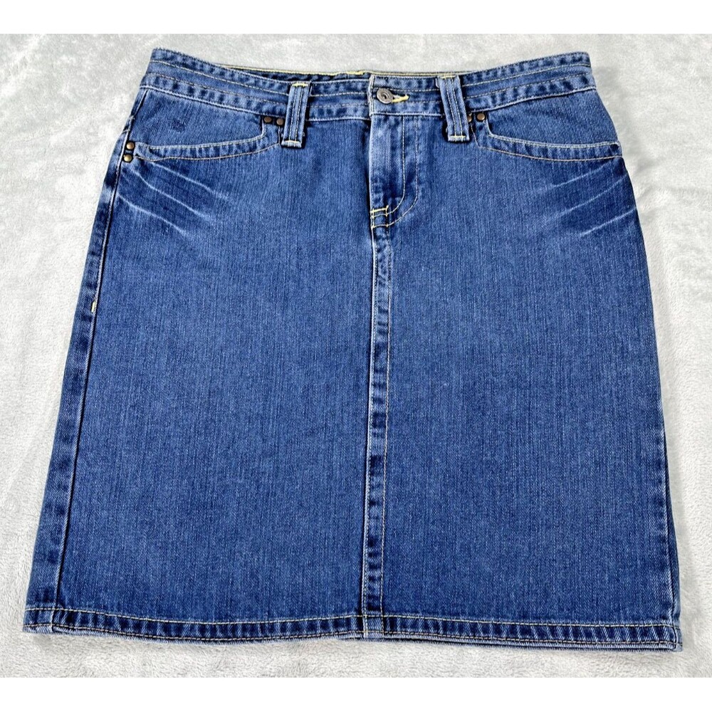 Vintage Tommy Hilfiger Denim Mini Skirt Size 8 Y2K 90s Blue Jean Short 5 PKT